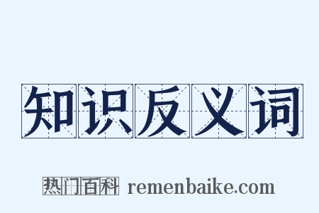 知识反义词是什么意思的图片